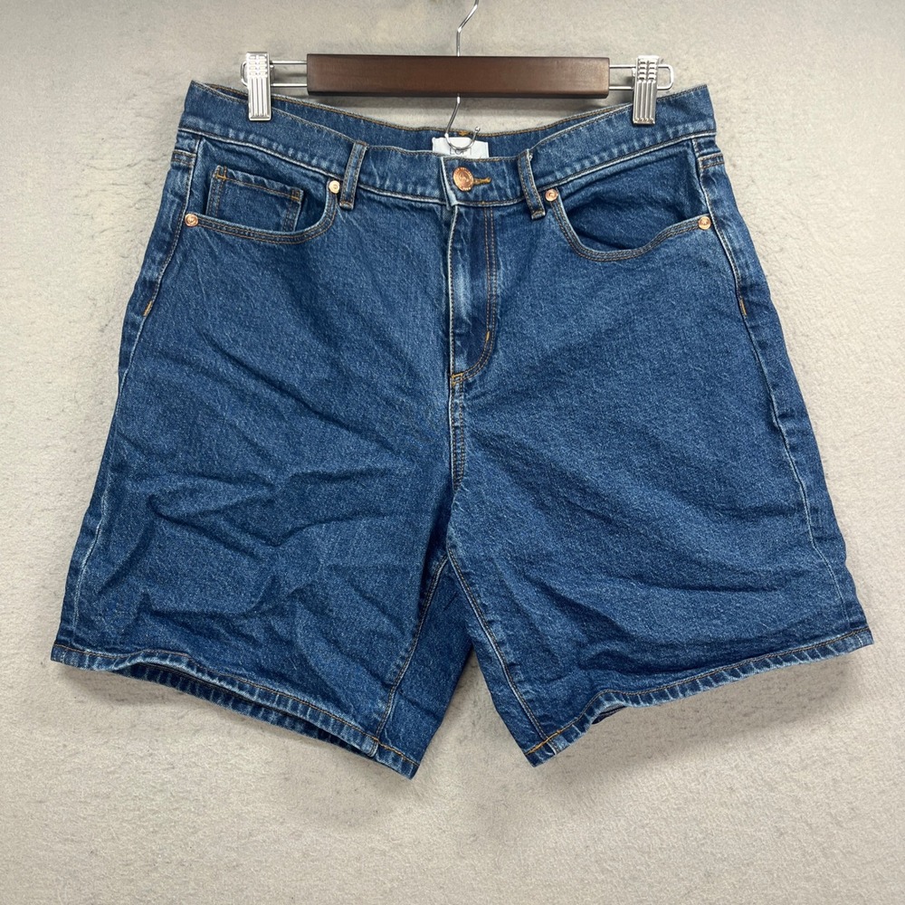 LOFT Outlet Denim Shorts Womens 10 Blue Jorts Bermuda Stretch Casual Classic